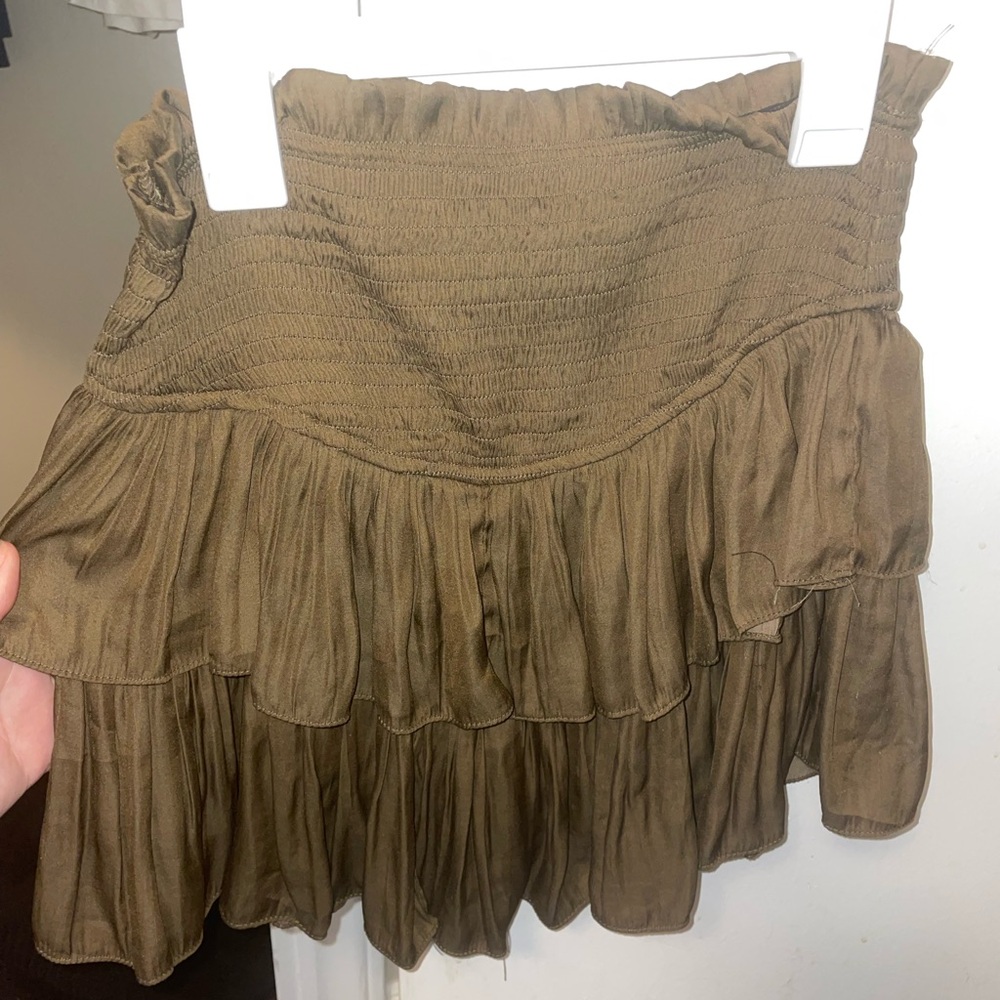Brown Tiered Skort